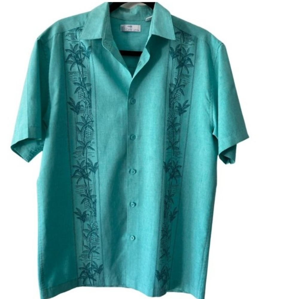 Men's Turquoise Short Sleeve Shirt